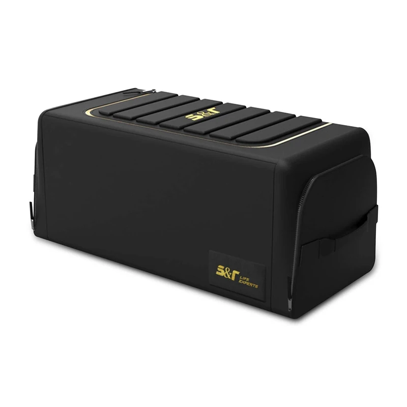 Ergocar Car Trunk Organizer Car Boot Storage Organiser Multi Pocket Car Boot Tidy Storage 3 Times Size Folded Portable Waterproof 1680D Oxford for Car/SUV/Truck/Auto (Black, 60L)