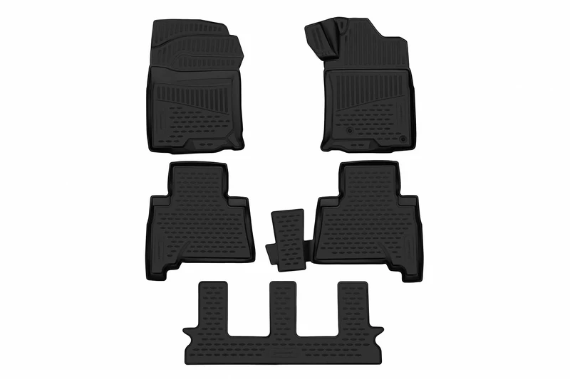 Element Tailored Custom Fit 3D Rubber Floor Mats designed for TOYOTA Land Cruiser Prado J150, 2009-present 5 pcs Right hand drive only