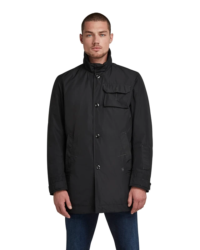 G-Star Men's Utility HB Tape Padded Trench, Black (dk black D20087-C655-6484), L