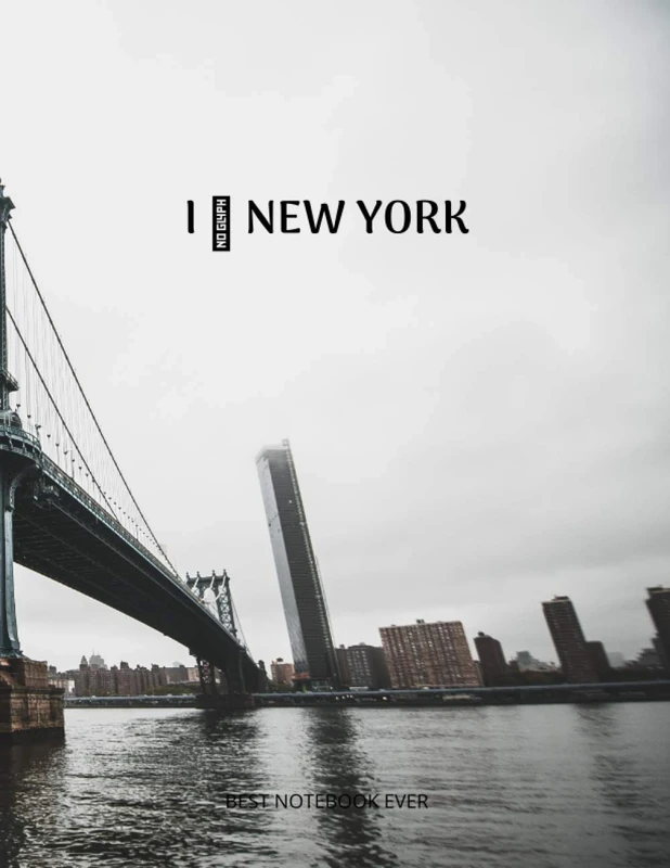 I LOVE NEW YORK: Lined Notebook Journal, Luxury Limited Edition Glossy cover and brilliant and High quality Notebook, Large Size (8.5 x 11 in) College Ruled paper, perfect bound, and 120 Pages