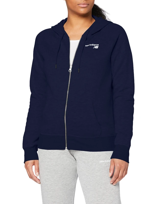 New Balance Classic Core Fleece Fashion Full Zip Jacket, Women, Pigment, L