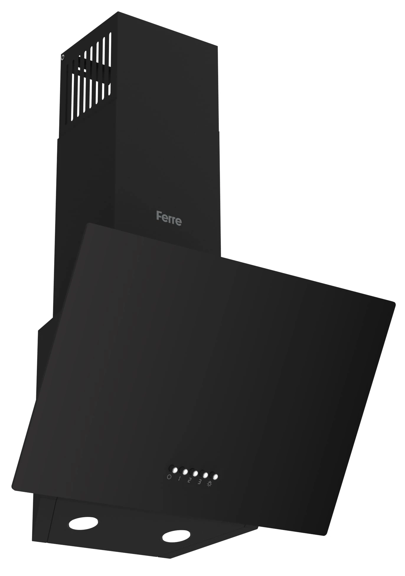 Ferre H501P-BL 50cm Cooker Hood – Single Glass – Push Button – Black