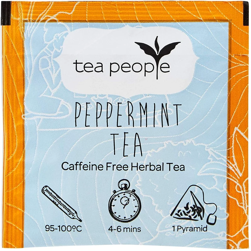 Tea People Peppermint Tea, 400 Individually Wrapped Herbal Tea Pyramids, 1.2 kg