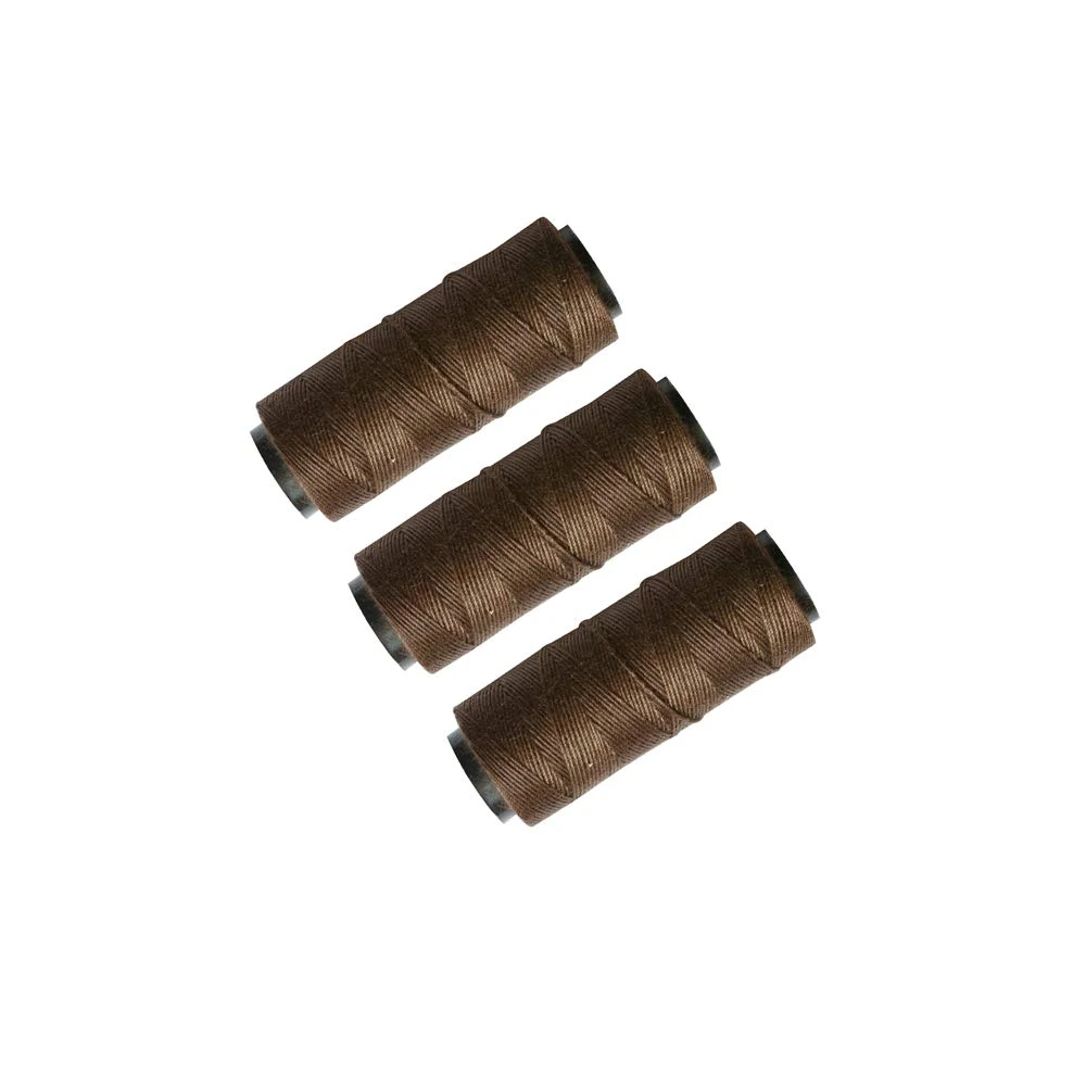 3 Rolls Sewing Thread for Hair Weave Bundles, Hair Extensions, Sewing Hair Weft, Making Wig DIY Weaving Thread (Dark Brown)
