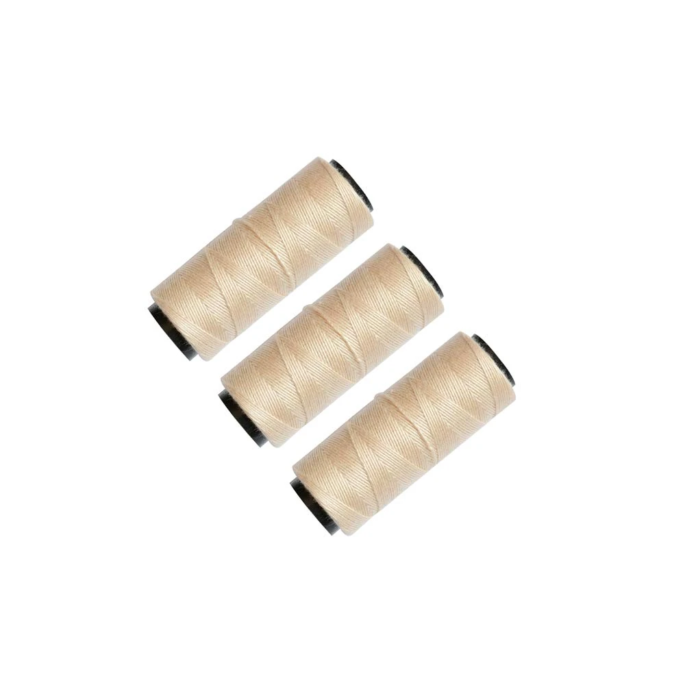 3 Rolls Sewing Thread for Hair Weave Bundles, Hair Extensions, Sewing Hair Weft, Making Wig DIY Weaving Thread (Beige)
