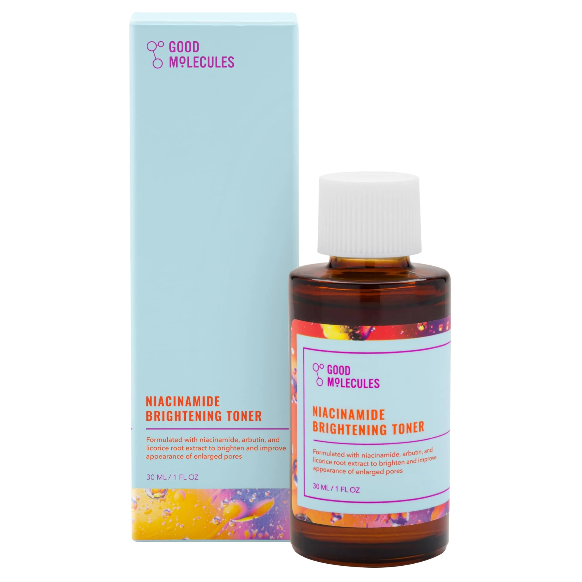 Good Molecules Niacinamide Brightening Toner - Facial Toner with Niacinamide, Vitamin C, and Arbutin - Skincare for Face for Tone and Enlarged Pores
