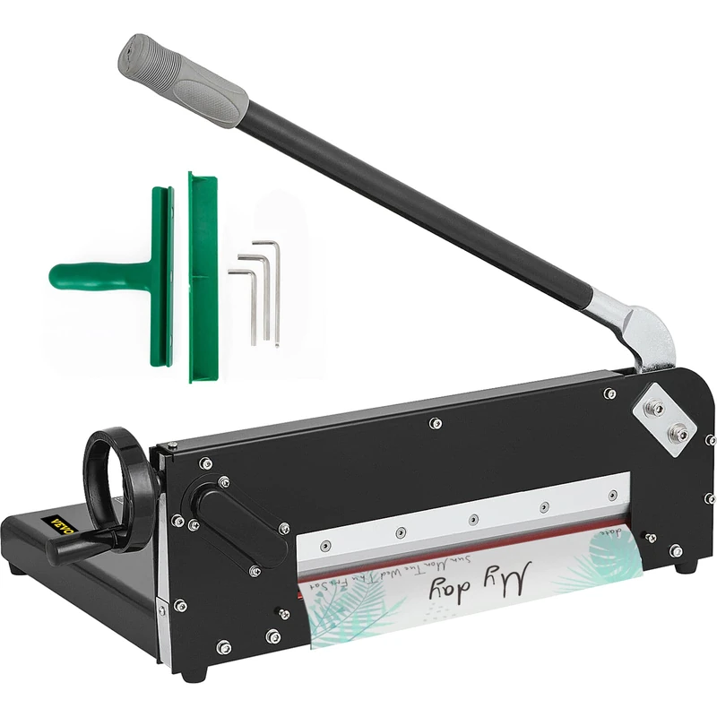 VEVOR A4 Paper Guillotine 12" Width Paper Cutter 300 Sheet Heavy Duty Manual Stack Paper Trimmer Stack Cutter with Clamp Safe Lock for Home Office