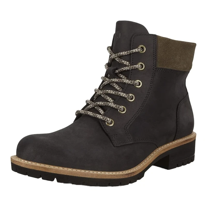 ECCO Women's Elaina Lace-Up Hydromax Boots, Black Tarmac, 40/41 EU