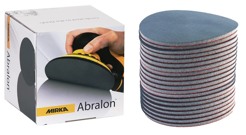 Mirka Abralon Sanding Discs/Polishing Discs Ø 150mm /Hook & loop / 1000 grit / 20 pack/for sanding and polishing lacquer, wood, plastics