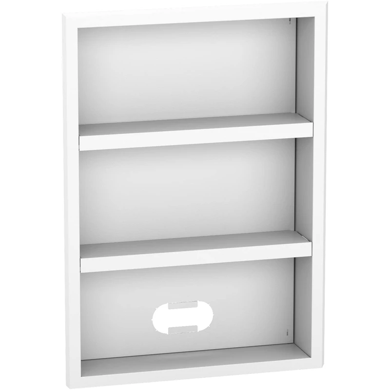 Resi9 – Practical Shelf 2 x 13 Modules – Odace Styl White 2P + T and Dual USB