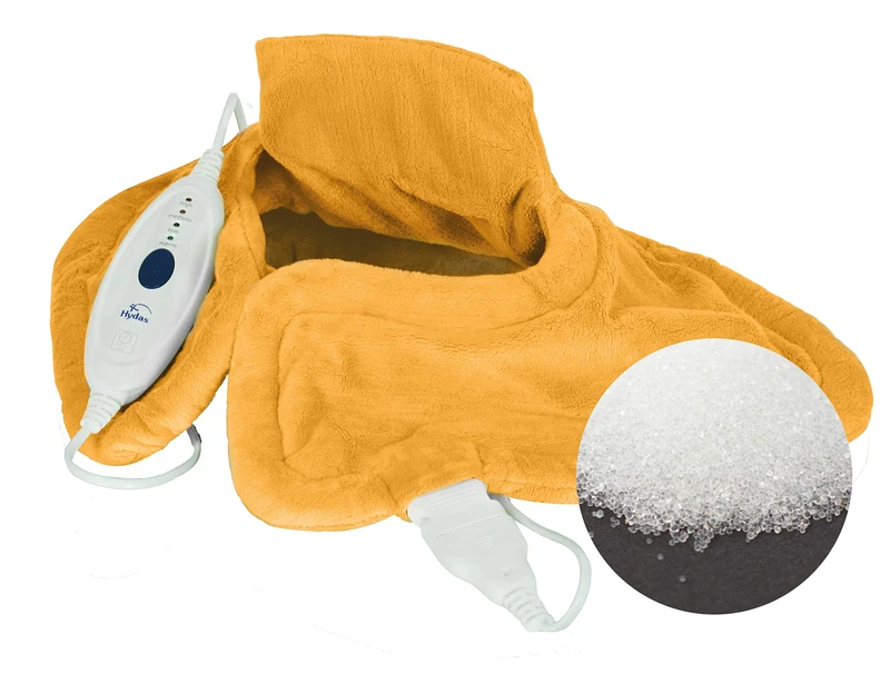 Hydas 4689.1.00 Heating Pad with Best Body Contact thanks to Innovative Filling Yellow