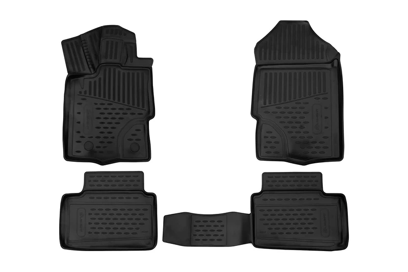 Element Tailor-made rubber floor mats for Ford Ranger Supercab 2019 onwards, 4 pieces, black, adjustable mesure au laser personalised