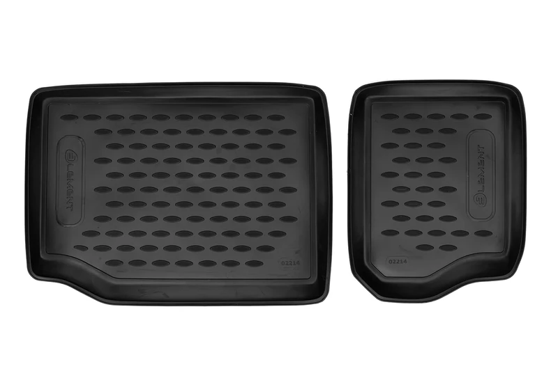 Element Tailor-Made Rubber Floor Mats for Seat Tarraco 2019-> 3D Line 2-Piece Black