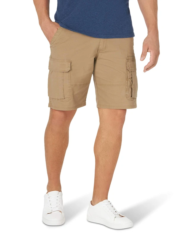 Wrangler Authentics Men's Classic Relaxed Fit Stretch Cargo Short, Petrified Oak, 50 - Image 1