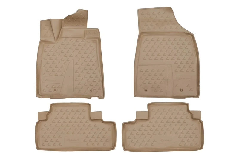 Custom-fit floor mats, rubber mats for Lexus RX 350 2009-2012, 4 pieces, beige
