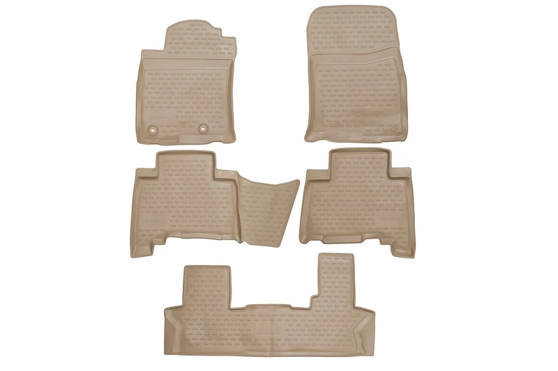 Element Rubber Mats for Toyota Land Cruiser Prado 150 2013-> 7 Seats 5 Pieces Beige