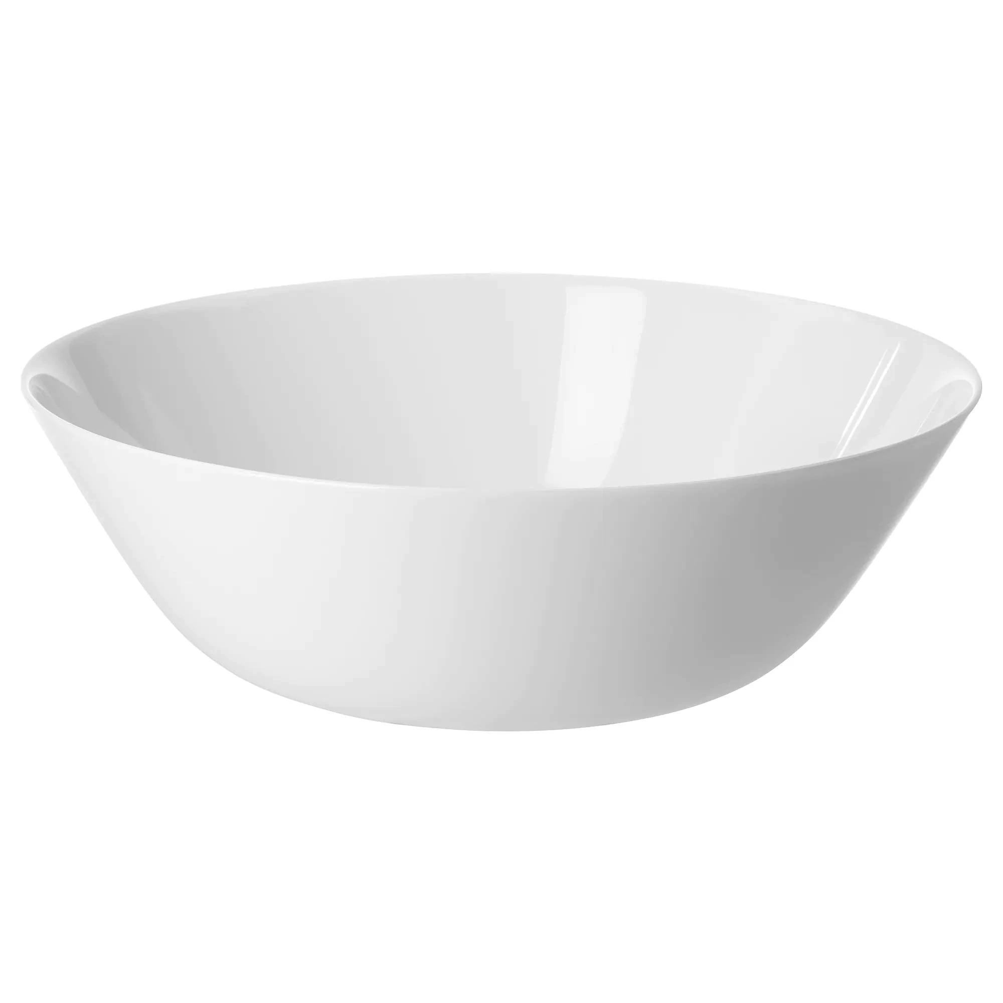 Ikea Tempered Glass Serving Bowl (Pack Of 2 Pieces, White, 23 Cm), 200 milliliter