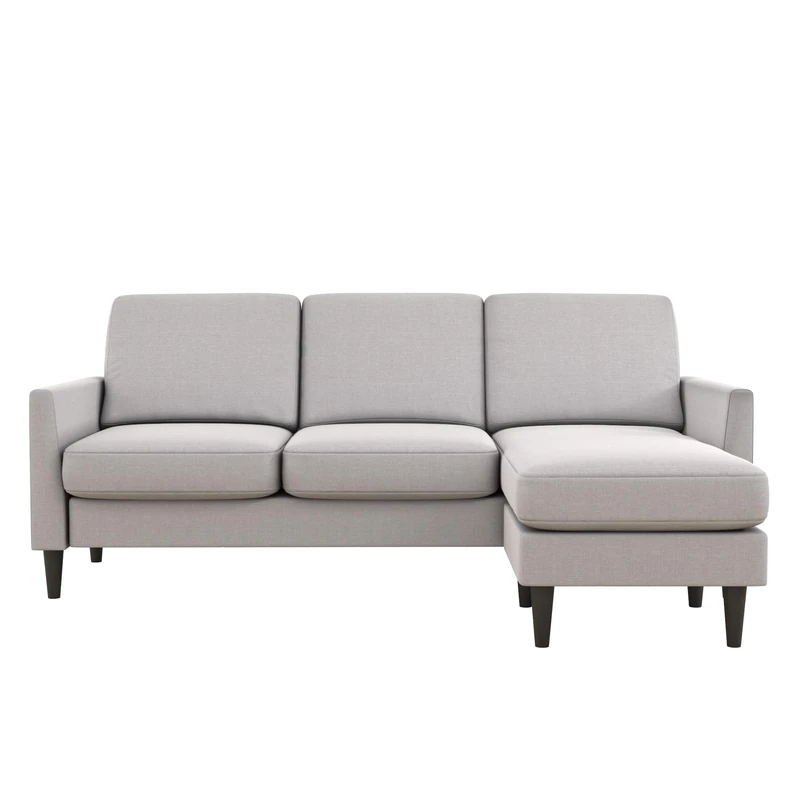 Mr. Kate (UK Winston Reversible Sofa Sectional Light Grey Linen
