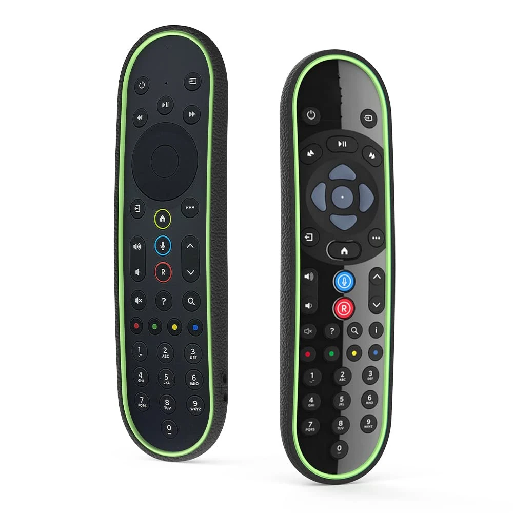 Sky Q Remote Control Cover - Compatible with Sky Q EC201/EC202/EC302, Fit a Glove, Silicone Protection, Good Grip, Shockproof Cover with Anti-Lost Hand Strap (Black Green)