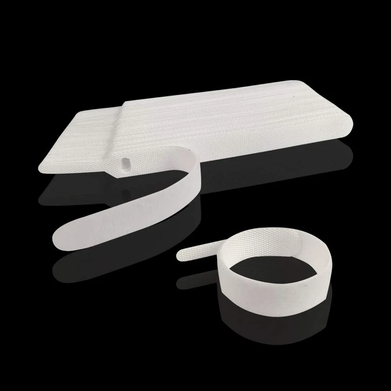 YIXISI 50pcs 6-Inch Reusable Cable Straps - White Hook & Loop Ties