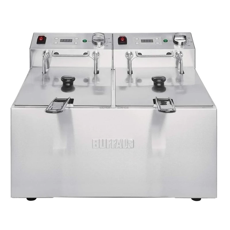 Buffalo FC259 Double Fryer with Timer, 10L Capacity
