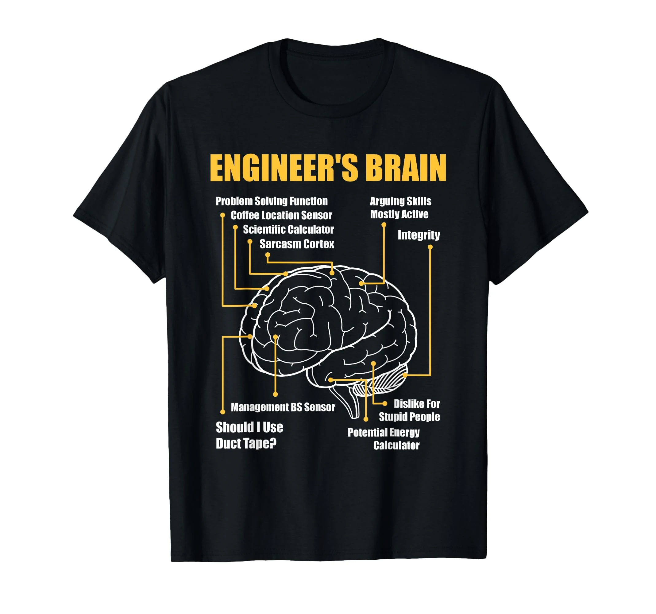 Engineer's Brain - Funny Sarcastic Engineering Gift T-Shirt