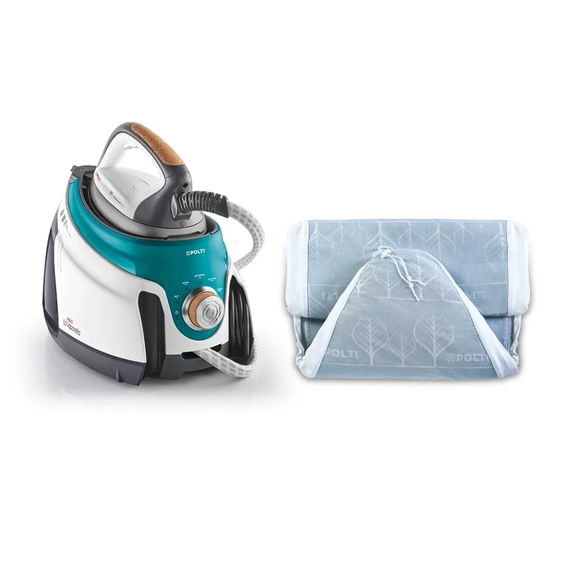 Polti La Vaporella XT100C, Steam Generator Iron with Boiler, 7.5 bar, no Maintenance, Unlimited Autonomy, steam Pulse 500g & XL Cotton Ironing Board Cover