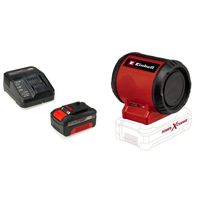 Einhell 4514150 TC-SR 18 Li BT - Solo Battery Speaker - Supplied with 4.0Ah Battery and Charger