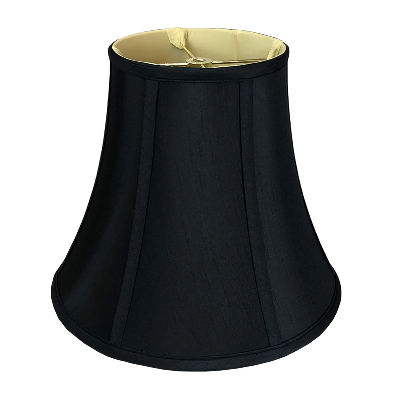 Royal Designs, Inc. True Bell Basic Lamp Shade, V Notch Fitter, Black, 5" x 10" x 8.5"