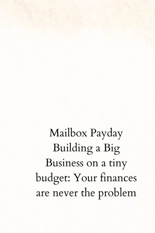 Mailbox Payday Building a Big Business on a tiny budget: Your finances are never the problem