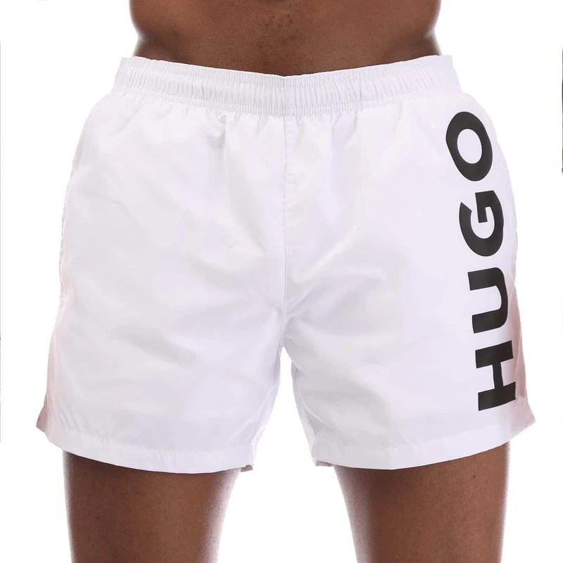 Hugo Men's Abas 10257691 01 Swim_Short, 100White, S - Image 1