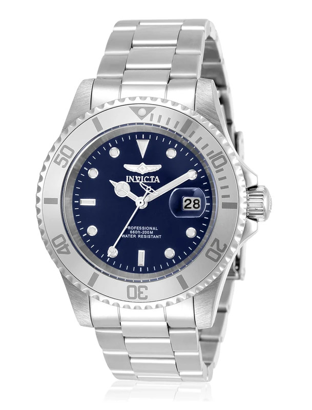 Invicta Pro Diver 34023 Men's Watch - Waterproof - Analogue - Quartz Movement - Stainless Steel with Blue dial - 40mm