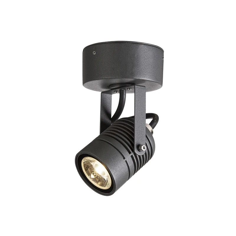 SLV Wall-Mounted Light LED SPOT SP/Lighting for Walls, Paths, entrances, LED spot Outdoor, Surface-Mounted Light Outdoor, Garden lamp / IP55 3000K 6W 400lm Anthracite 40 Degrees