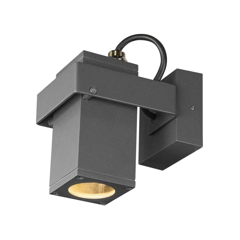 SLV Wall and Ceiling-Mounted Light Theo Bracket CW/Lighting for Walls, Paths, entrances, Garden lamp, Ceiling Spotlight / GU10 IP65 7W Anthracite