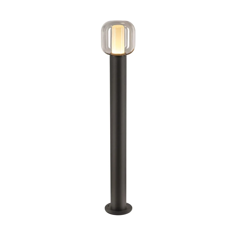 SLV Floor lamp OVALISK 100 FL/LED Outdoor Lighting for Paths, Walls, entrances, Outdoor Garden lamp / IP65 3000/4000K 9W 560 / 600lm Anthracite