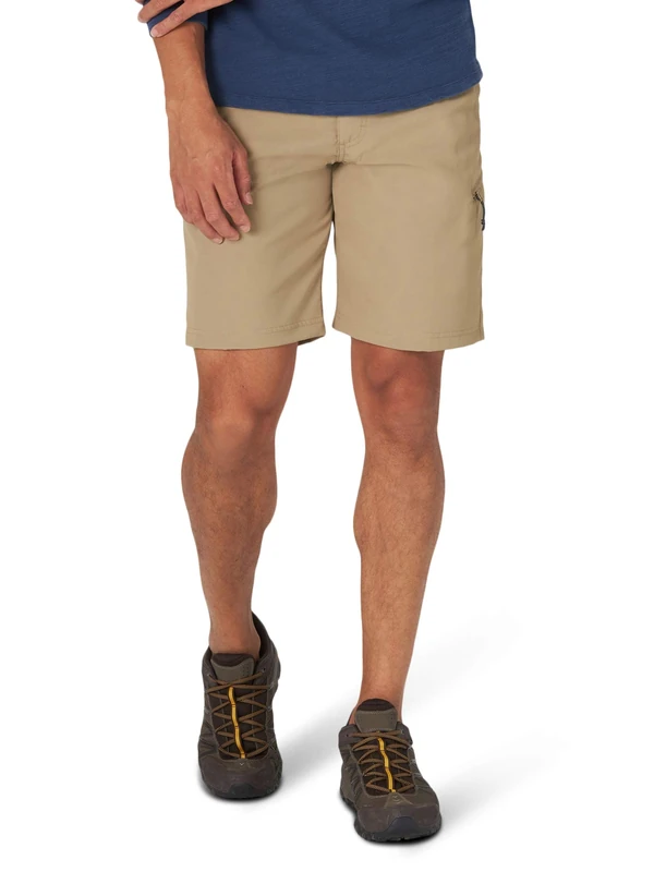 Wrangler Authentics Men's Performance Side Elastic Utility Short Casual, Fawn, 40