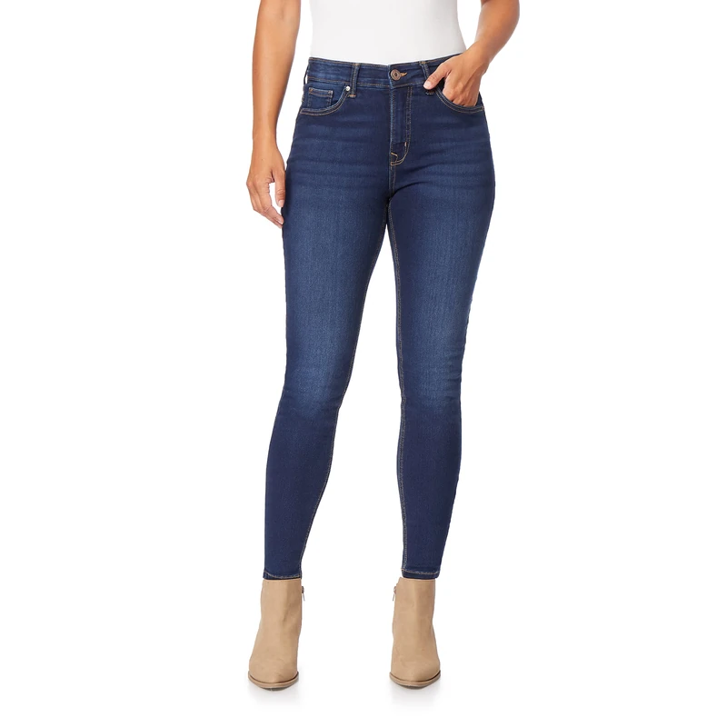 Angels Forever Young Women's 360 Sculpt Skinny Mid-Rise Jeans (Standard and Plus), Manhattan, 12