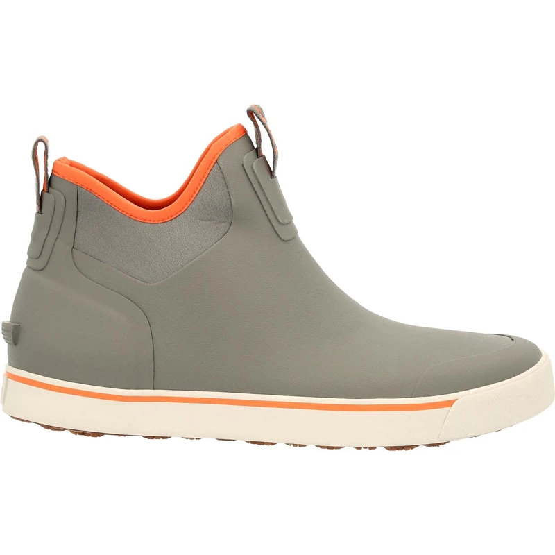 Rocky Men's Rocky Dry-strike Waterproof Gray & Orange Deck Rain Boot, Charcoal Grey Orange, 7 UK