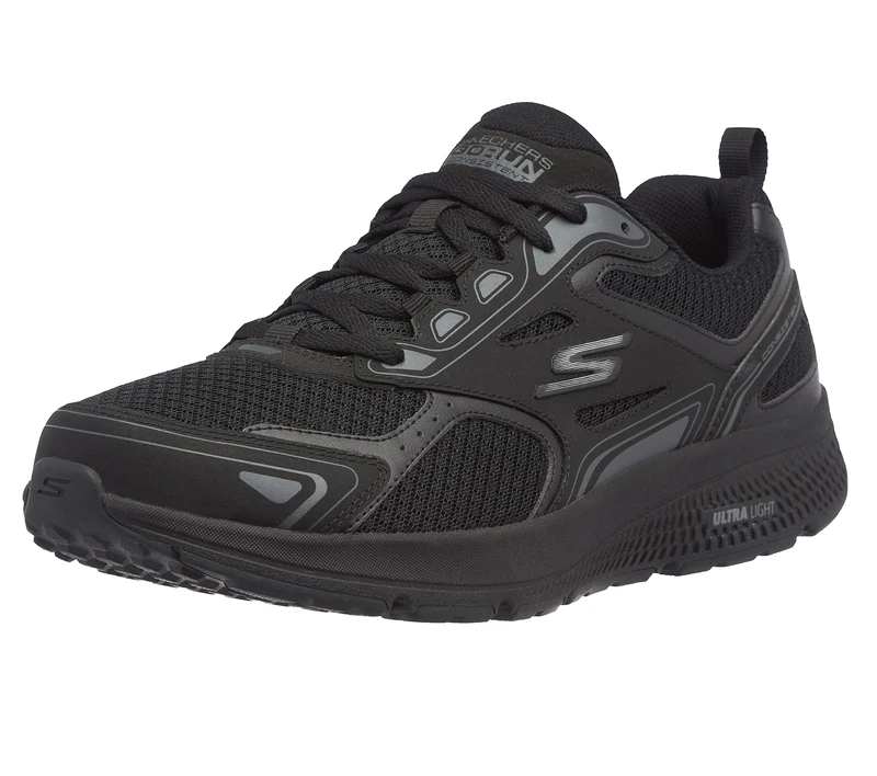 Skechers Men's Go Run Consistent-Performance Running & Walking Shoe Sneaker, Black/Charcoal, 9 X-Wide - Image 1