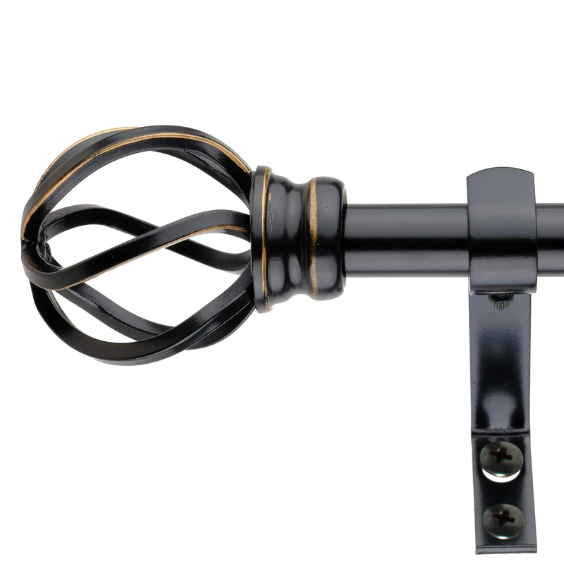 Decopolitan Curtain Rod, Antique Bronze, 28 to 48 Inches