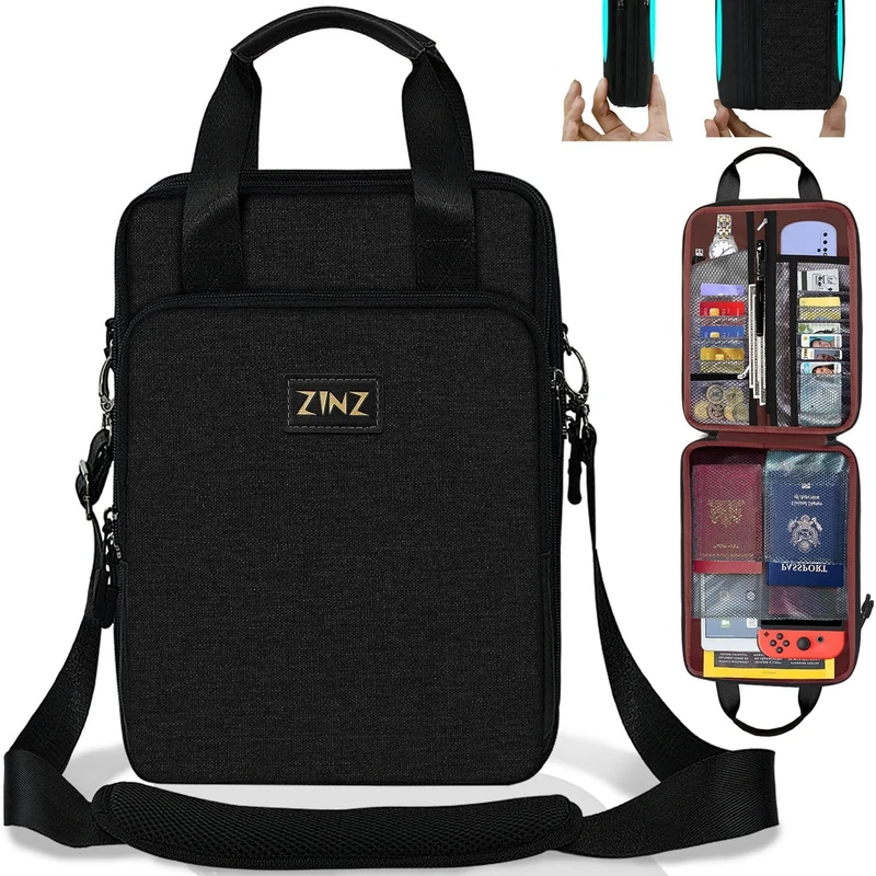 ZINZ Slim & Expandable Case 12.9 13 inch Travel Laptop Shoulder Bag for MacBook Air 13" M3/M2/M1, MacBook Pro 13" M2/M1, iPad Pro 12.9"/13"/11", iPad Air 13",B02K01