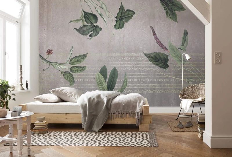 Komar Non-Woven Photo Wallpaper Tropic Concrete Tropical Jungle Living Room Bedroom Decoration Wallpaper Size: 400 x 280 cm (Width x Height) - 8 Panels - Panel Width 50 cm