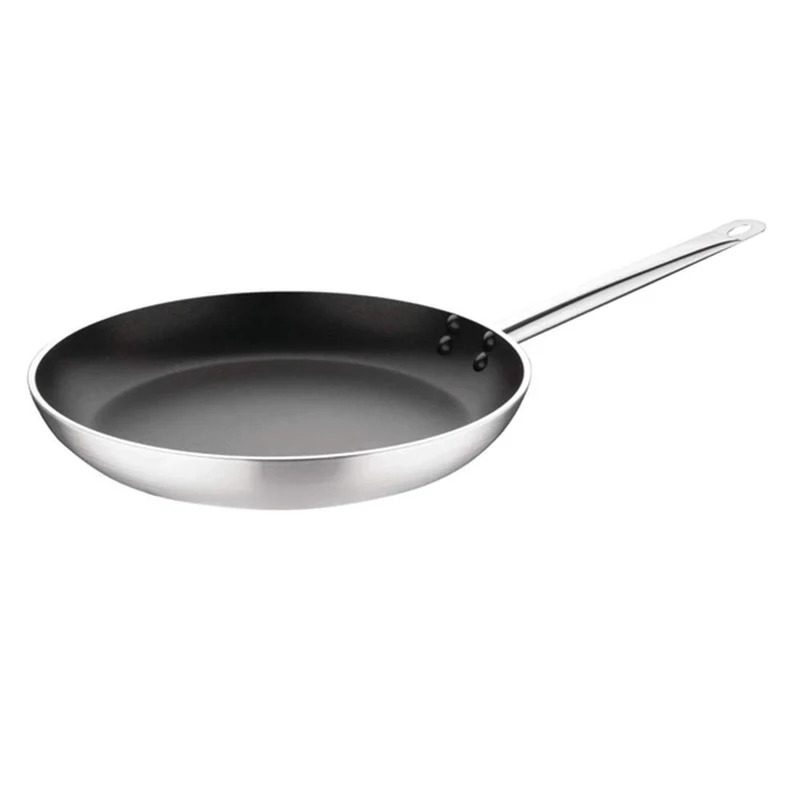 Vogue Non-stick Frying Pan 36 cm, Silver, Size: 360(Ø) mm, Teflon Aluminium Induction Frying Pan, All Hob Compatible, Oven Safe FB693