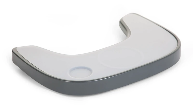 CHILDHOME, Tray for Evolu 2 High Chair, Adjustable in Depth, Easy to Install, with Silicone mat, Non-Slip, Easy to Clean, Colour Charcoal