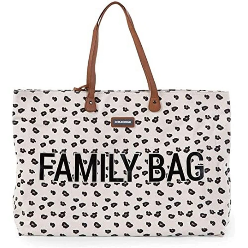 Childhome, Family Bag, Changing Bag, Travel/Weekend Bag, Large Capacity, Detachable pouch included, Leopard