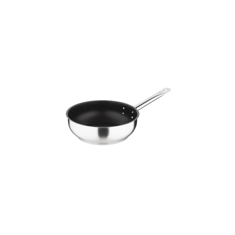 Vogue Non-stick Sauté Frying Pan 24 cm, Stainless Steel, Teflon Platinum Plus Deep Frying Pan, Size: 240(Ø) mm, Induction Compatible, Dishwasher Safe, FC099