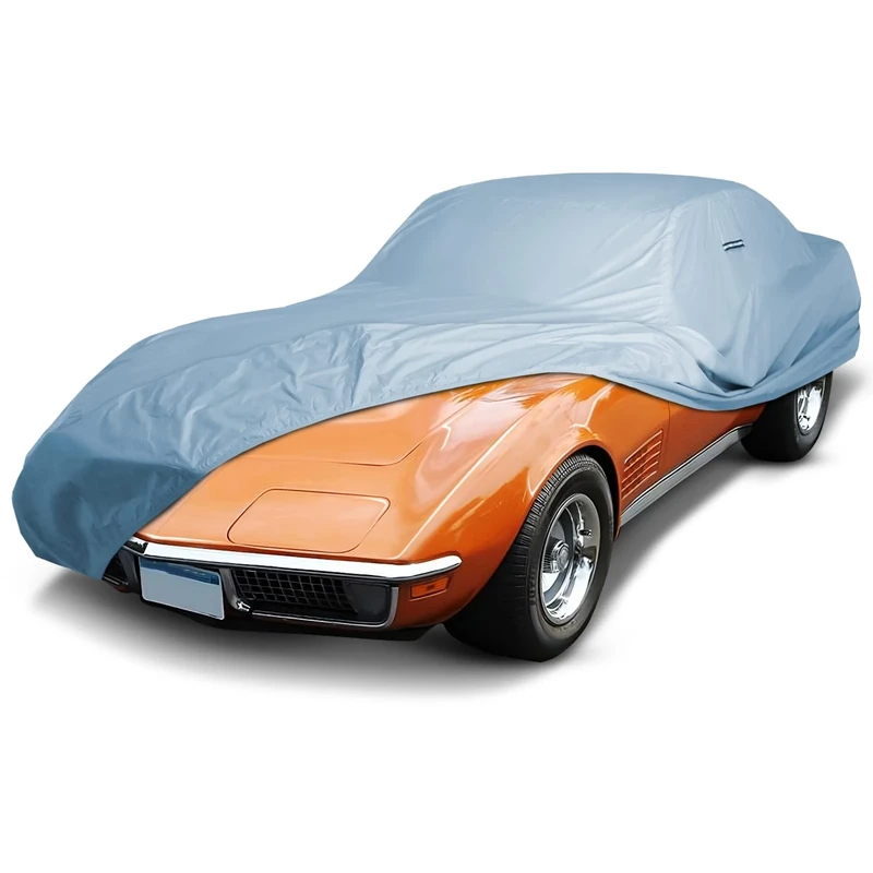 iCarCover Fits. [Chevy Corvette] Full Car Cover Waterproof All Weather Weatherproof UV Sun Snow Dust Storm Resistant Exterior Outdoor Custom Protection with Straps (Year Fits 1968-1972)
