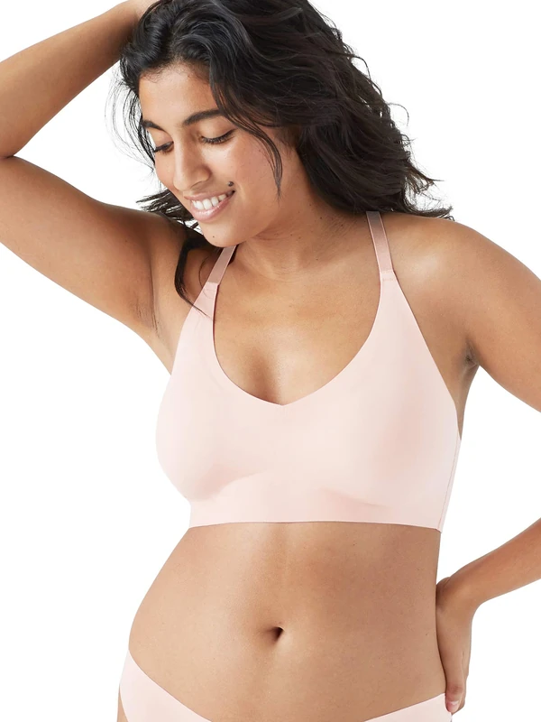 True & Co Women's True Body Triangle Lace Racerback Bra, Opaque, Peony, XS