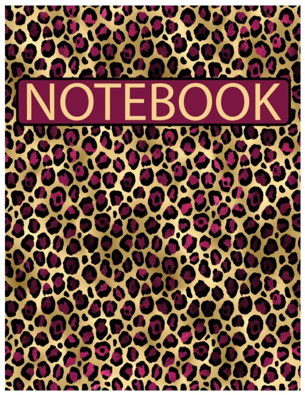 Notebook: Leopard cover/ lined pages