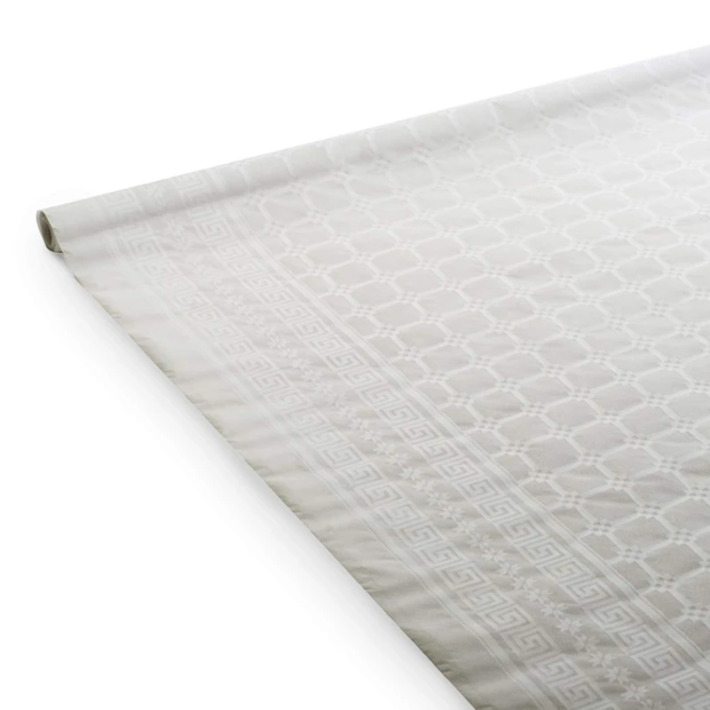 Surlys - White Damask Paper Table Cloth - Made from Recycled Paper - Paper Tablecloth Roll 1.18 x 25 Metres